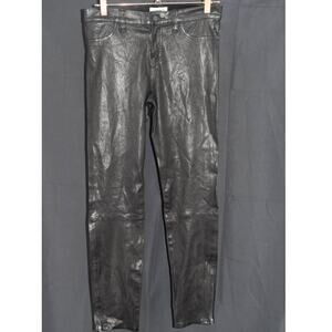L’Agence Black Lamb Leather Skinny Pants Size 29